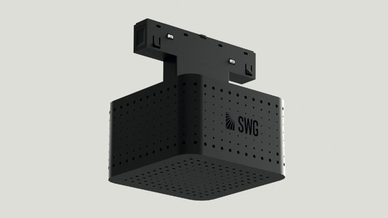 Черный модуль для трековой системы с логотипом SWG